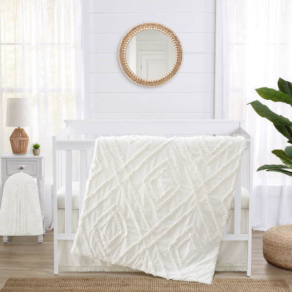 Diamond Tuft 4 Piece Crib Bedding