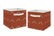Diamond Tuft Orange Collection Arrow Print Foldable Fabric Storage Bins