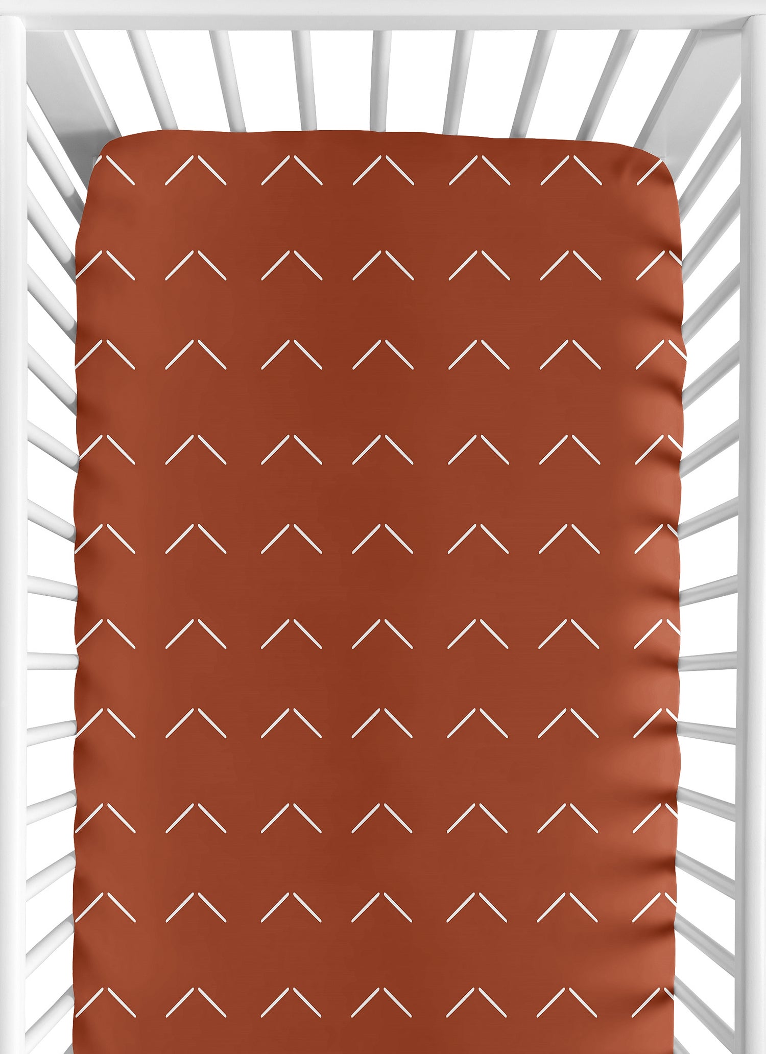 Diamond Tuft Orange Collection Crib Sheet