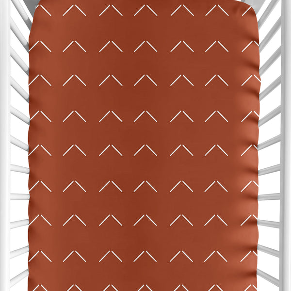 Diamond Tuft Orange Collection Crib Sheet