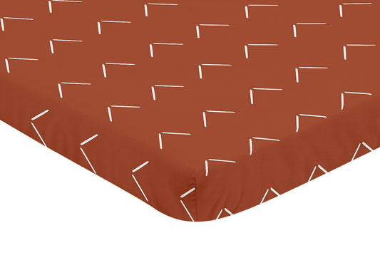 Diamond Tuft Orange Collection Mini Crib Sheet