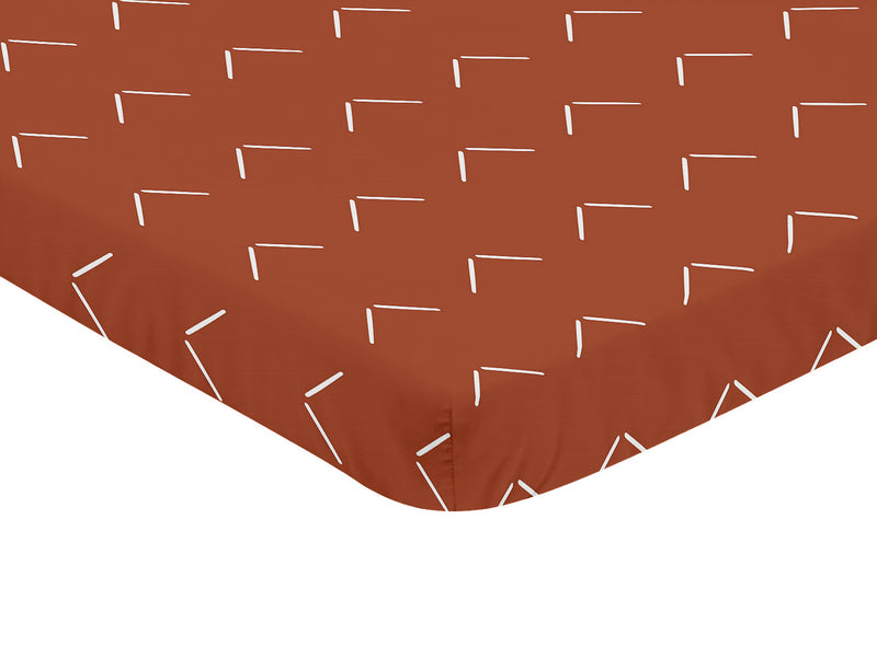 Diamond Tuft Orange Collection Mini Crib Sheet