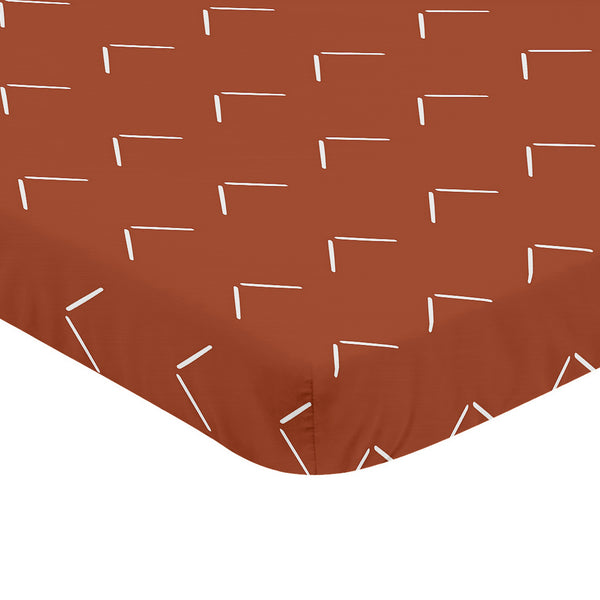 Diamond Tuft Orange Collection Mini Crib Sheet alternate view
