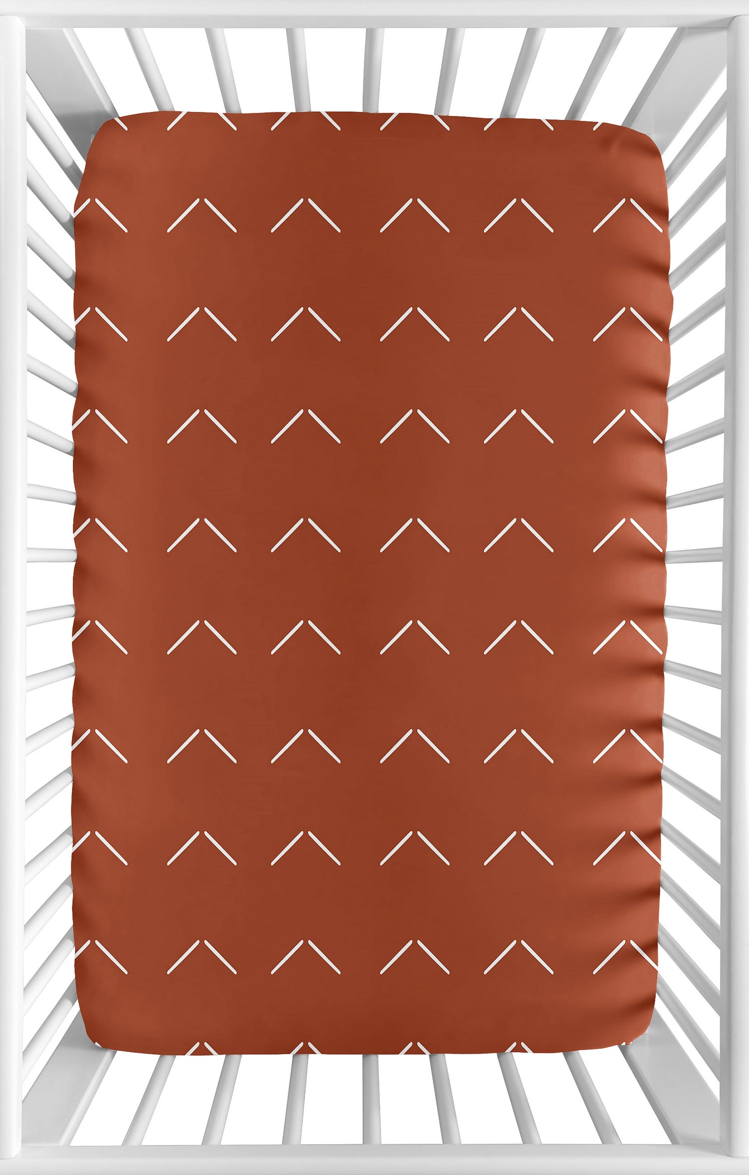 Diamond Tuft Orange Collection Mini Crib Sheet