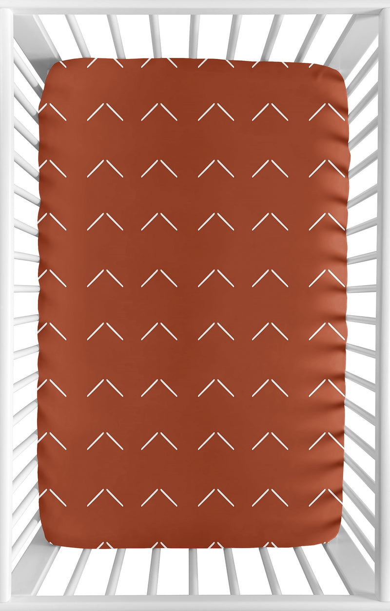 Diamond Tuft Orange Collection Mini Crib Sheet