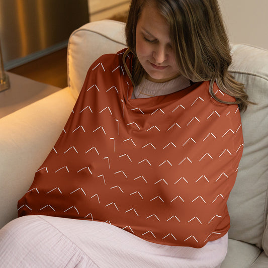 Diamond Tuft Orange Collection Multi Use Baby Car Seat and Nursing Cover