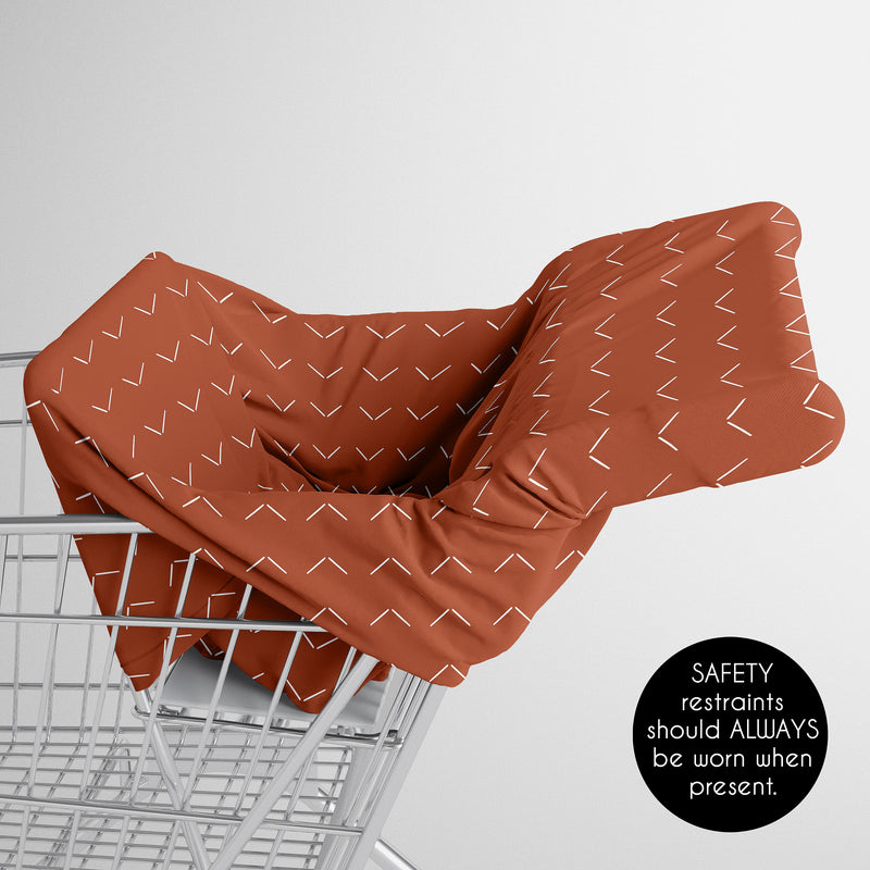 Diamond Tuft Orange Collection Multi Use Baby Car Seat and Nursing Cover