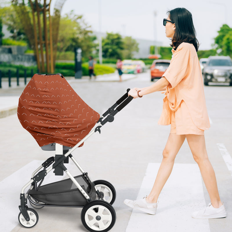 Diamond Tuft Orange Collection Multi Use Baby Car Seat and Nursing Cover