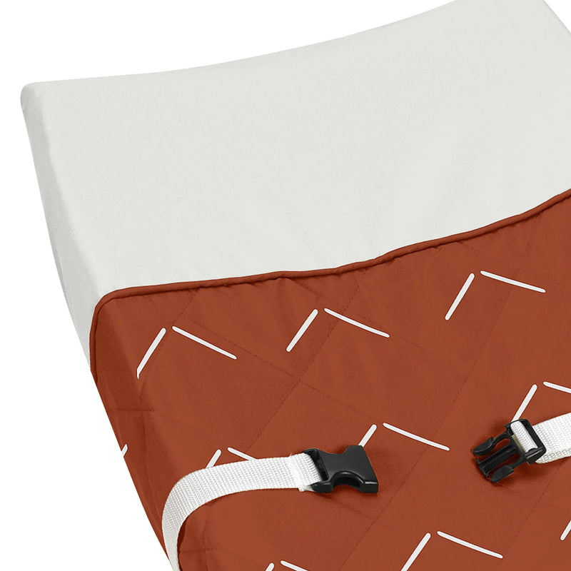 Diamond Tuft Orange Collection Changing Pad Cover - Arrow Print