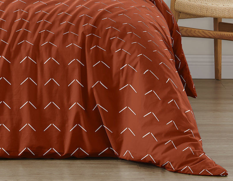 Diamond Tuft Orange Collection Twin Bedding