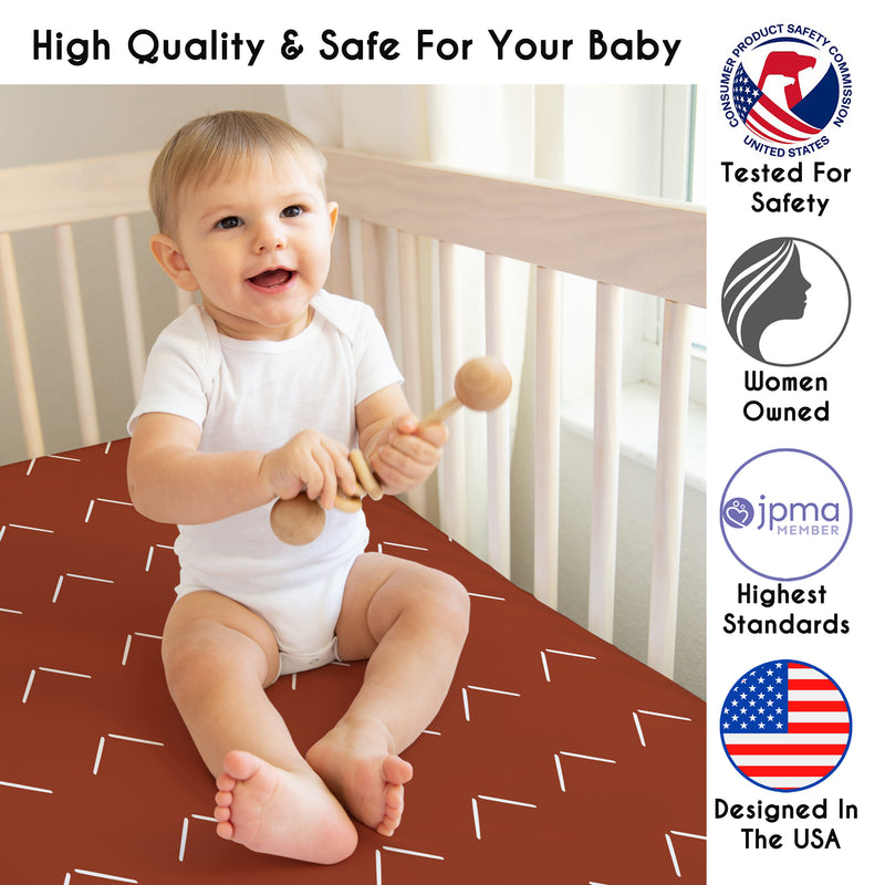 Diamond Tuft Orange Collection 4 Piece Crib Bedding