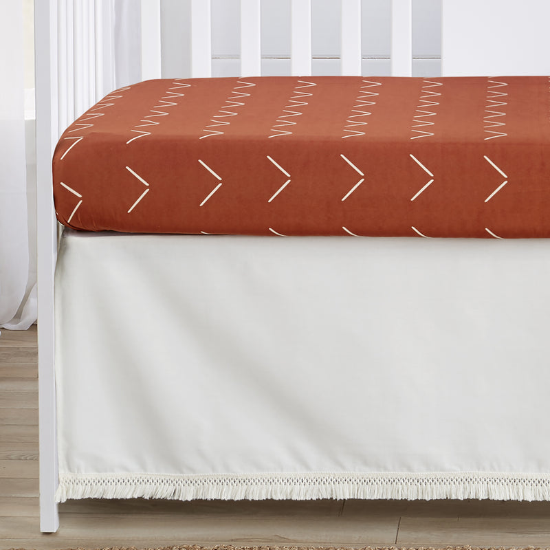Diamond Tuft Orange Collection 4 Piece Crib Bedding