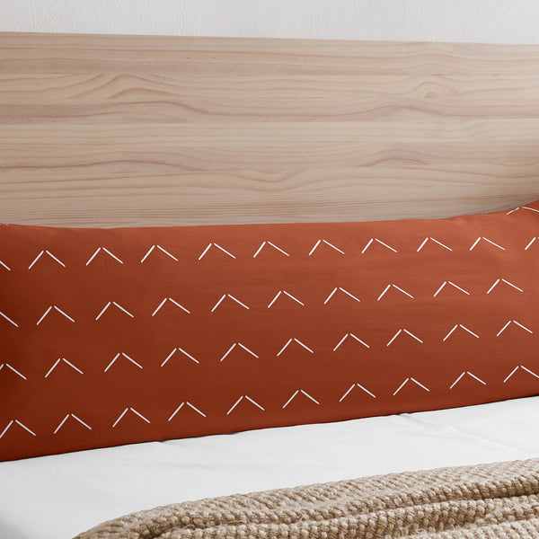 Diamond Tuft Orange Collection Full Length Body Pillow Cover alternate view