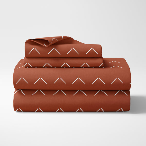 Diamond Tuft Orange Collection Queen Sheet Set alternate view