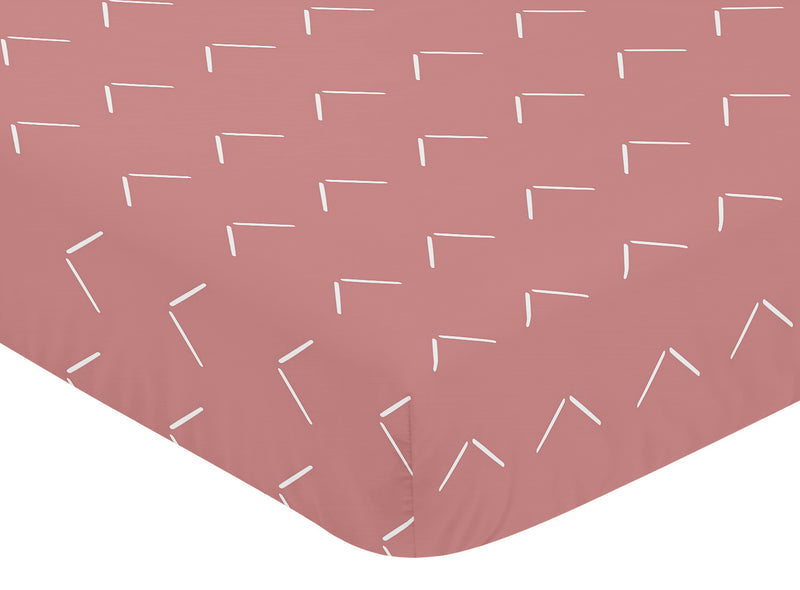 Diamond Tuft Mauve Pink Collection Crib Sheet