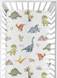 Watercolor Dinosaur Dino Collection Crib Sheet