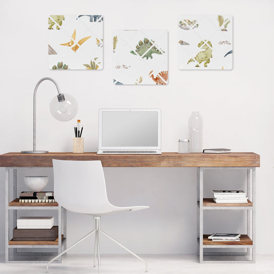 Watercolor Dinosaur Dino Collection Fabric Memo Board