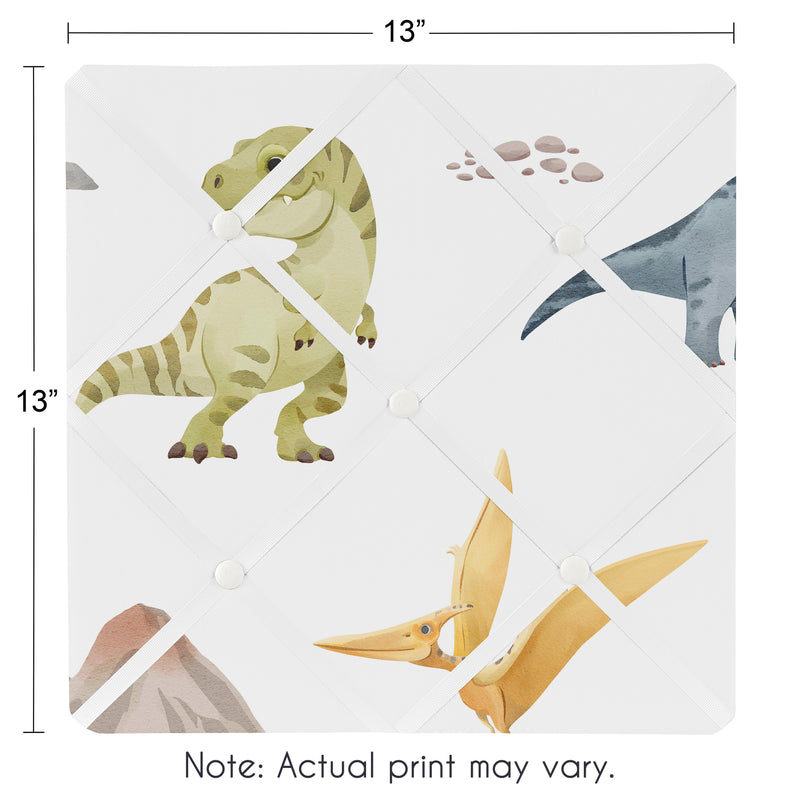 Watercolor Dinosaur Dino Collection Fabric Memo Board