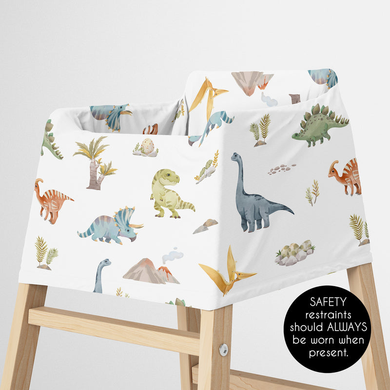 Watercolor Dinosaur Dino Collection Multi Use Baby Car Seat and Nursing Cover