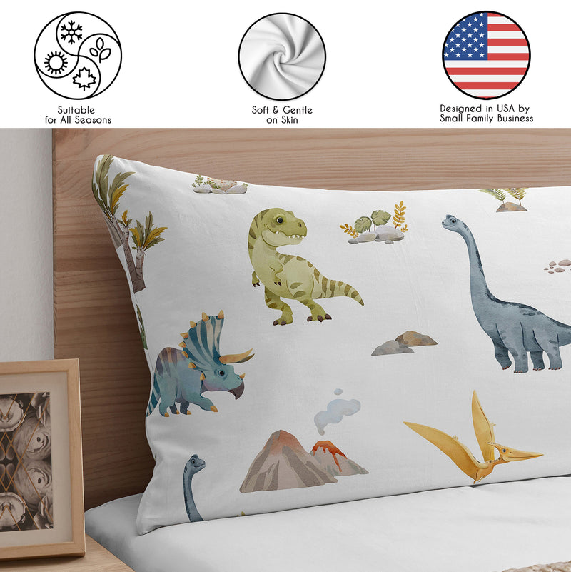 Watercolor Dinosaur Dino Collection Body Pillow Cover Case