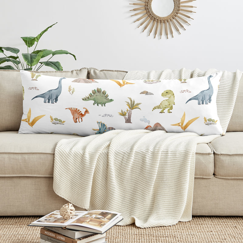 Watercolor Dinosaur Dino Collection Body Pillow Cover Case