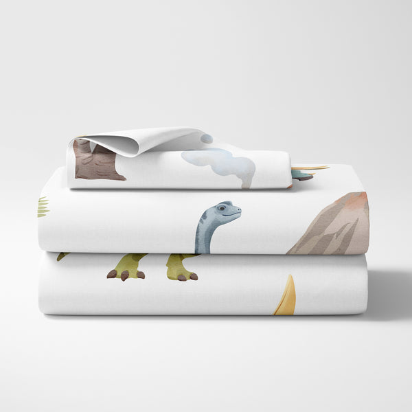 Watercolor Dinosaur Dino Collection Twin Sheet Set alternate view