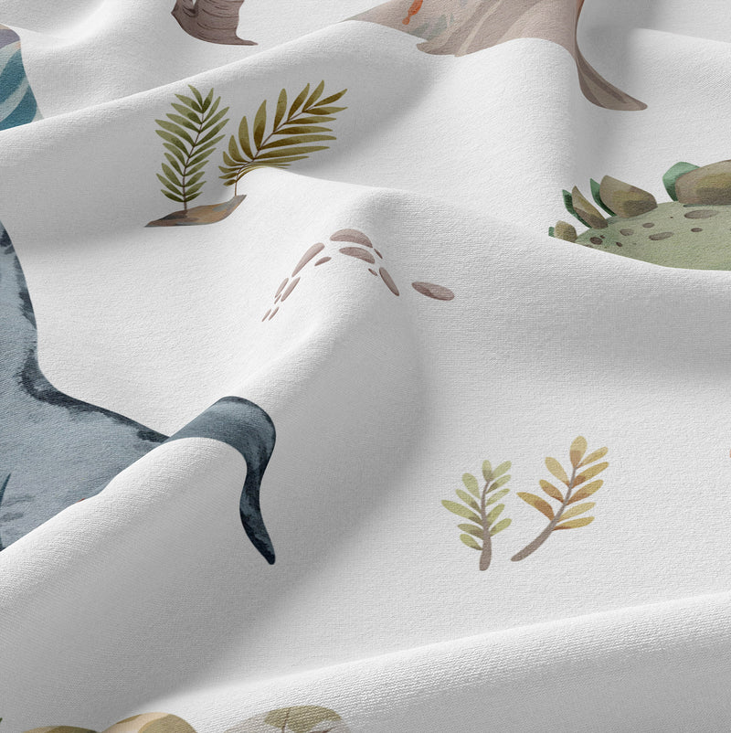 Watercolor Dinosaur Dino Collection Shower Curtain
