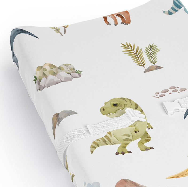 Watercolor Dinosaur Dino Collection Changing Pad Cover Sheet