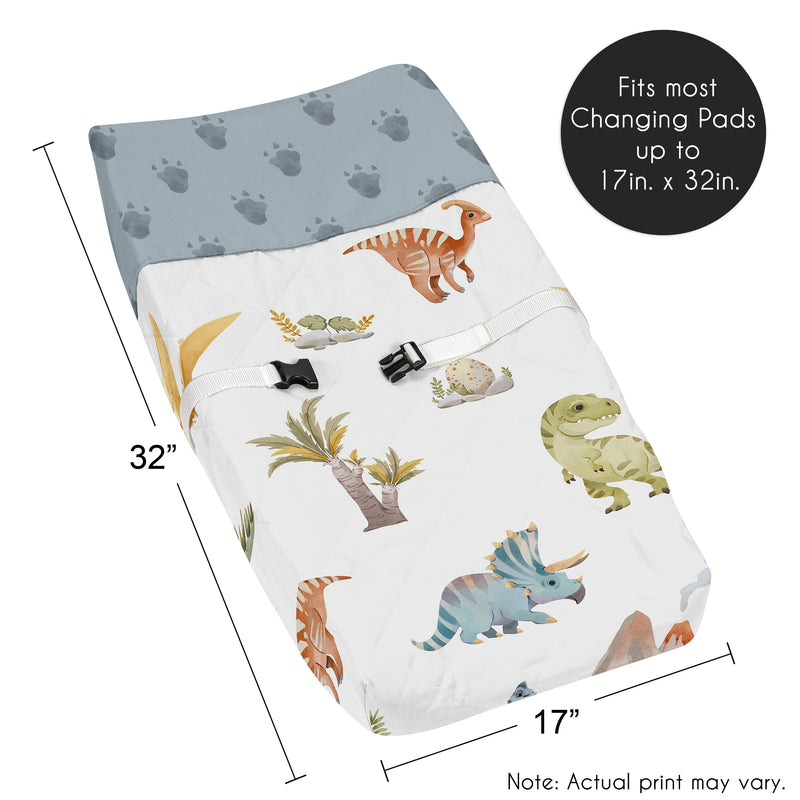Watercolor Dinosaur Dino Collection Changing Pad Cover