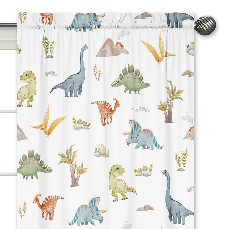 Watercolor Dinosaur Dino Collection Window Panels - Set of 2