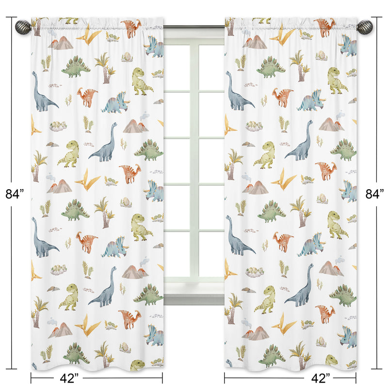 Watercolor Dinosaur Dino Collection Window Panels - Set of 2