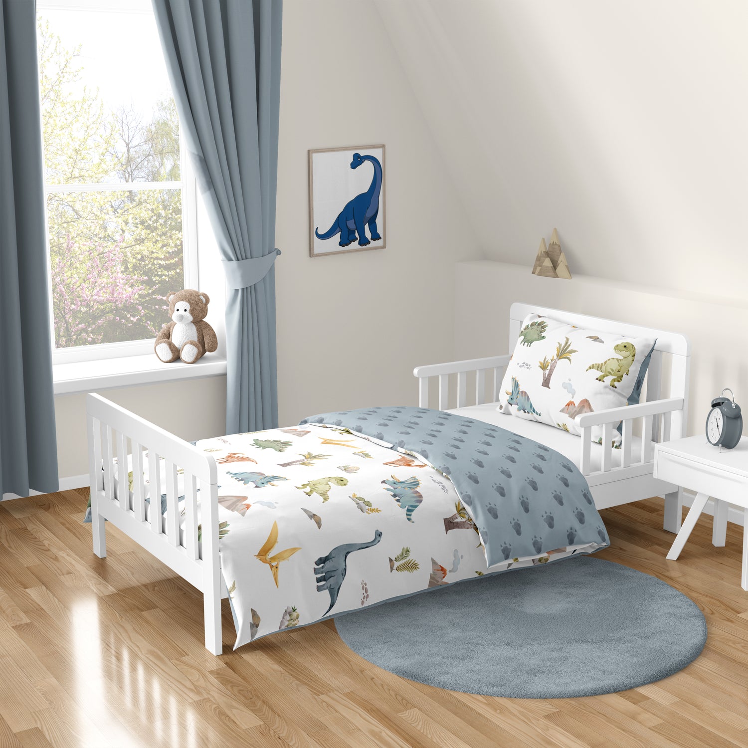 Watercolor Dinosaur Dino Collection Toddler Bedding