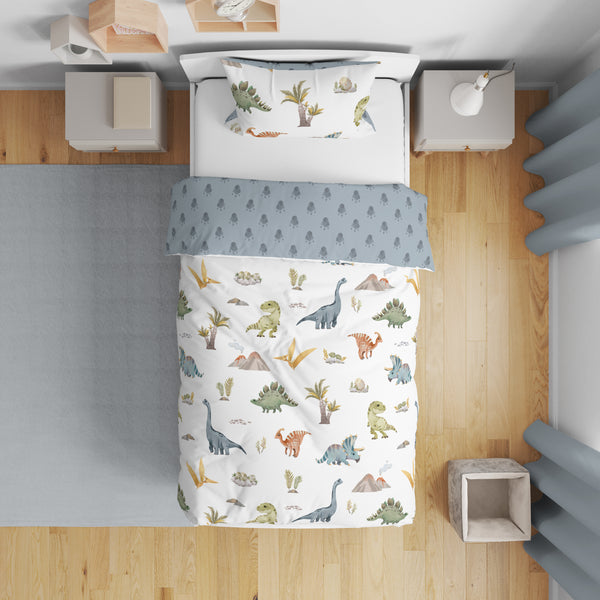 Watercolor Dinosaur Dino Collection Toddler Bedding alternate view