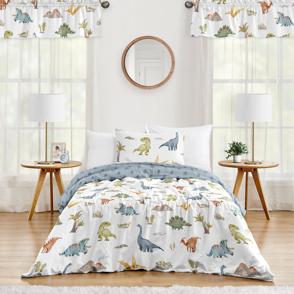 Watercolor Dinosaur Dino Collection Twin Bedding alternate view