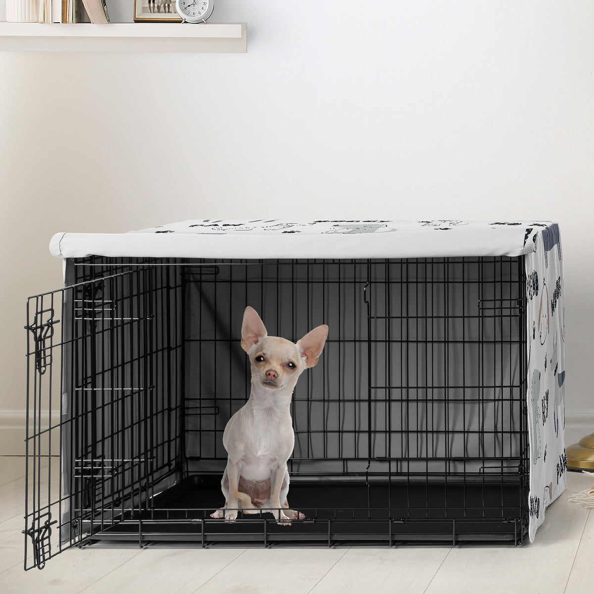 Cartoon Puppy Collection Dog Crate Kennel Cover 24in.