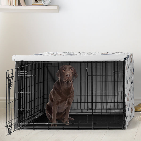 Cartoon Puppy Collection Dog Crate Kennel Cover 42in. alternate view
