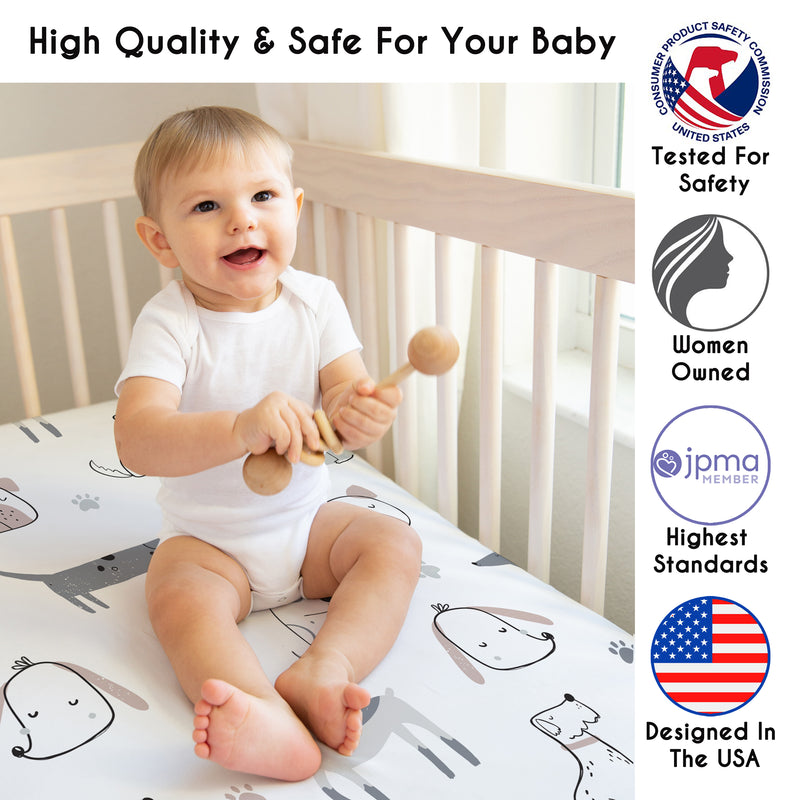 Cartoon Puppy Collection 2 Pack Crib Sheets