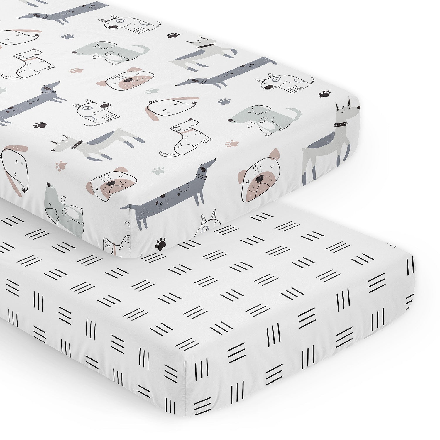 Cartoon Puppy Collection 2 Pack Crib Sheets