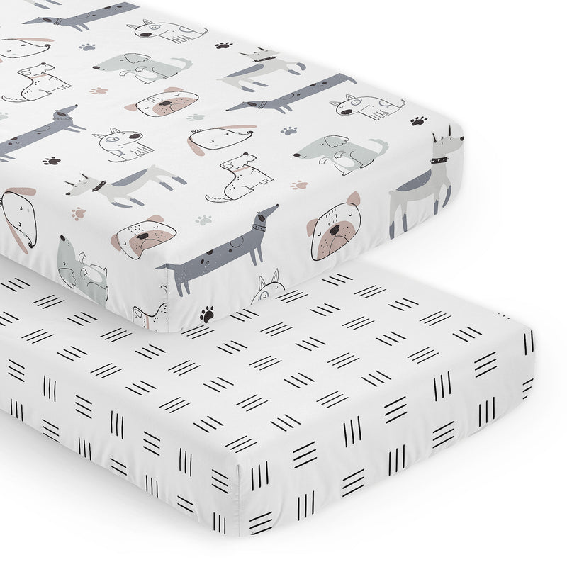 Cartoon Puppy Collection 2 Pack Crib Sheets