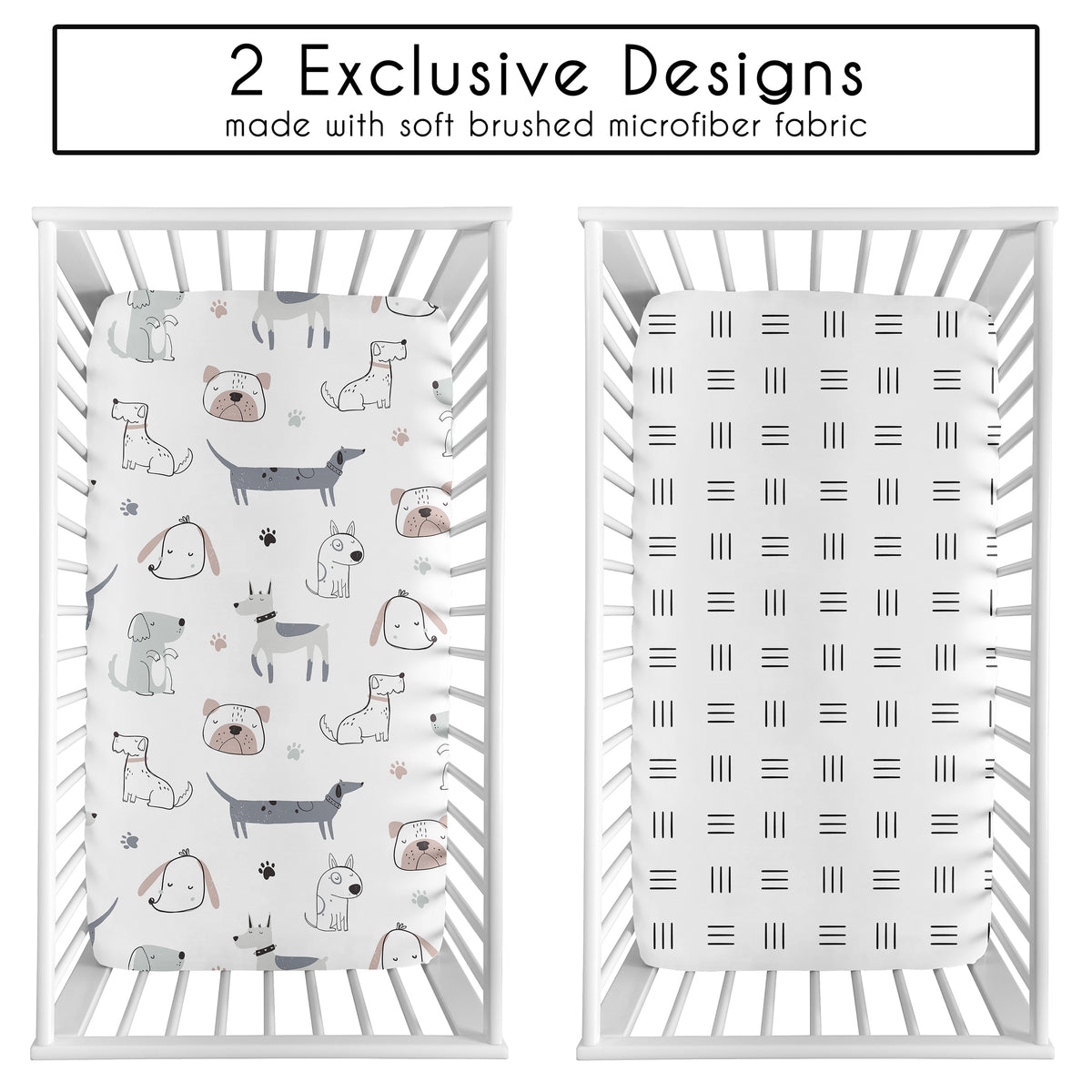 Cartoon Puppy Collection 2 Pack Crib Sheets