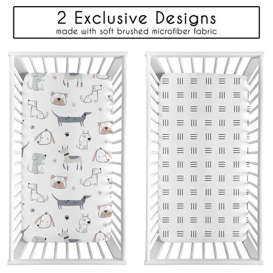 Cartoon Puppy Collection 2 Pack Crib Sheets