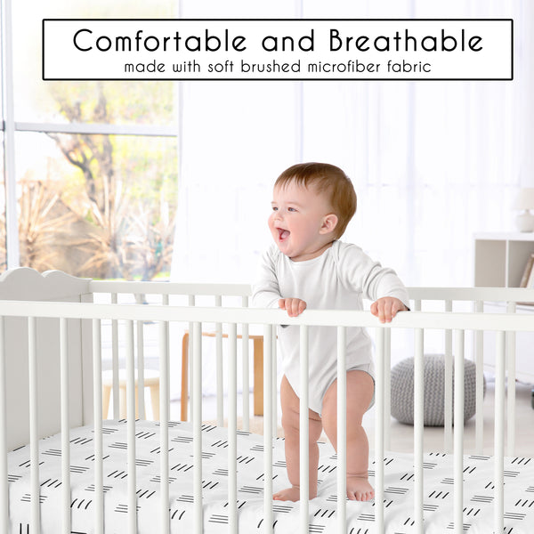 Cartoon Puppy Collection Crib Sheet alternate view