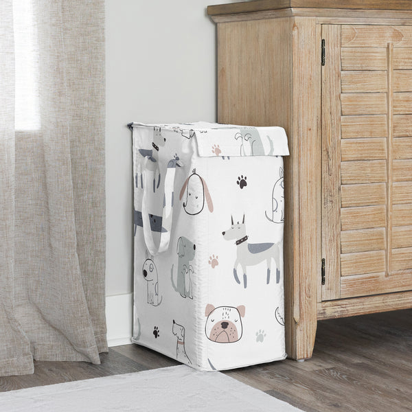 Cartoon Puppy Collection Laundry Hamper with Handles alternate view