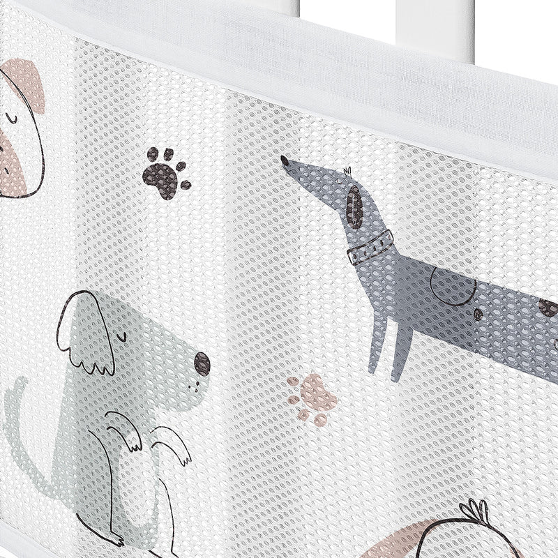 Cartoon Puppy Collection Sweet Jojo Designs + BreathableBaby Breathable Mesh Crib Liner