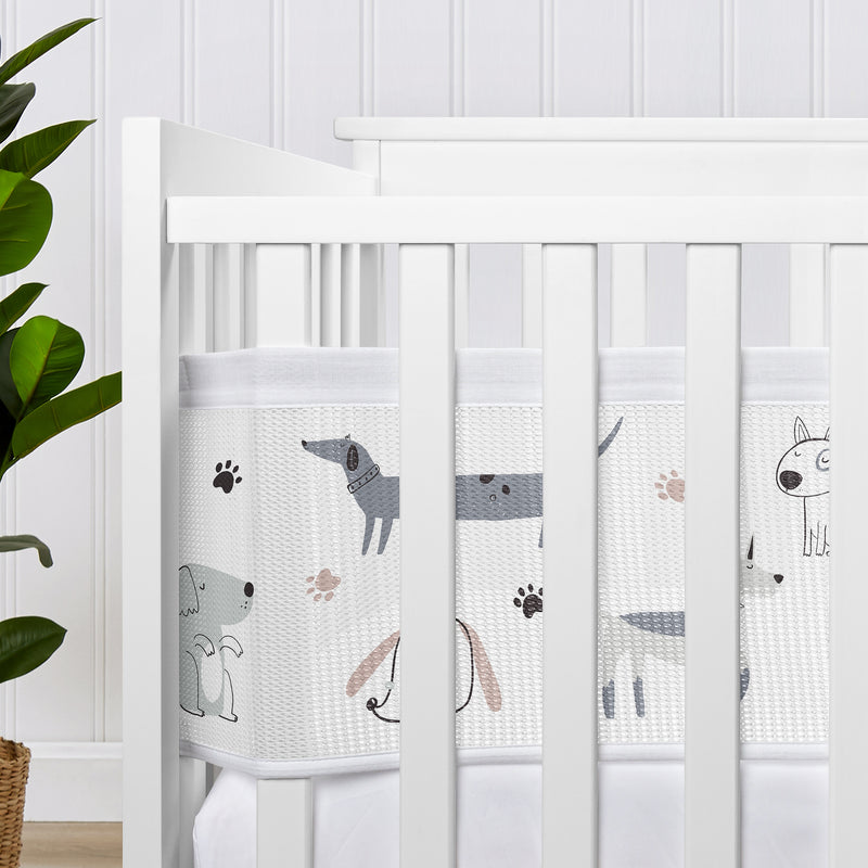 Cartoon Puppy Collection Sweet Jojo Designs + BreathableBaby Breathable Mesh Crib Liner