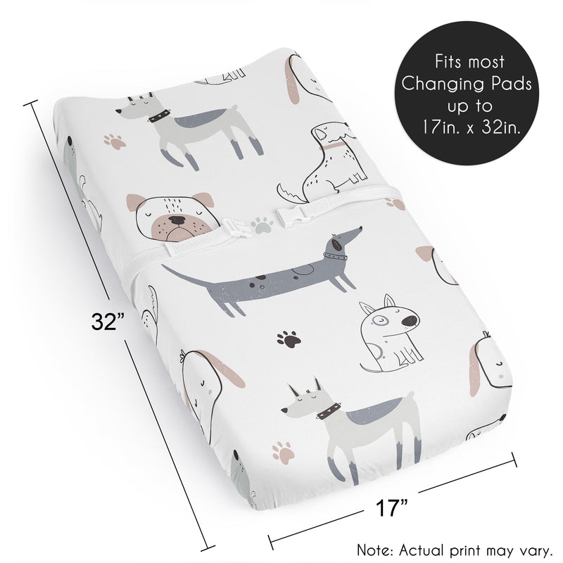 Cartoon Puppy Collection Changing Pad Cover Sheet
