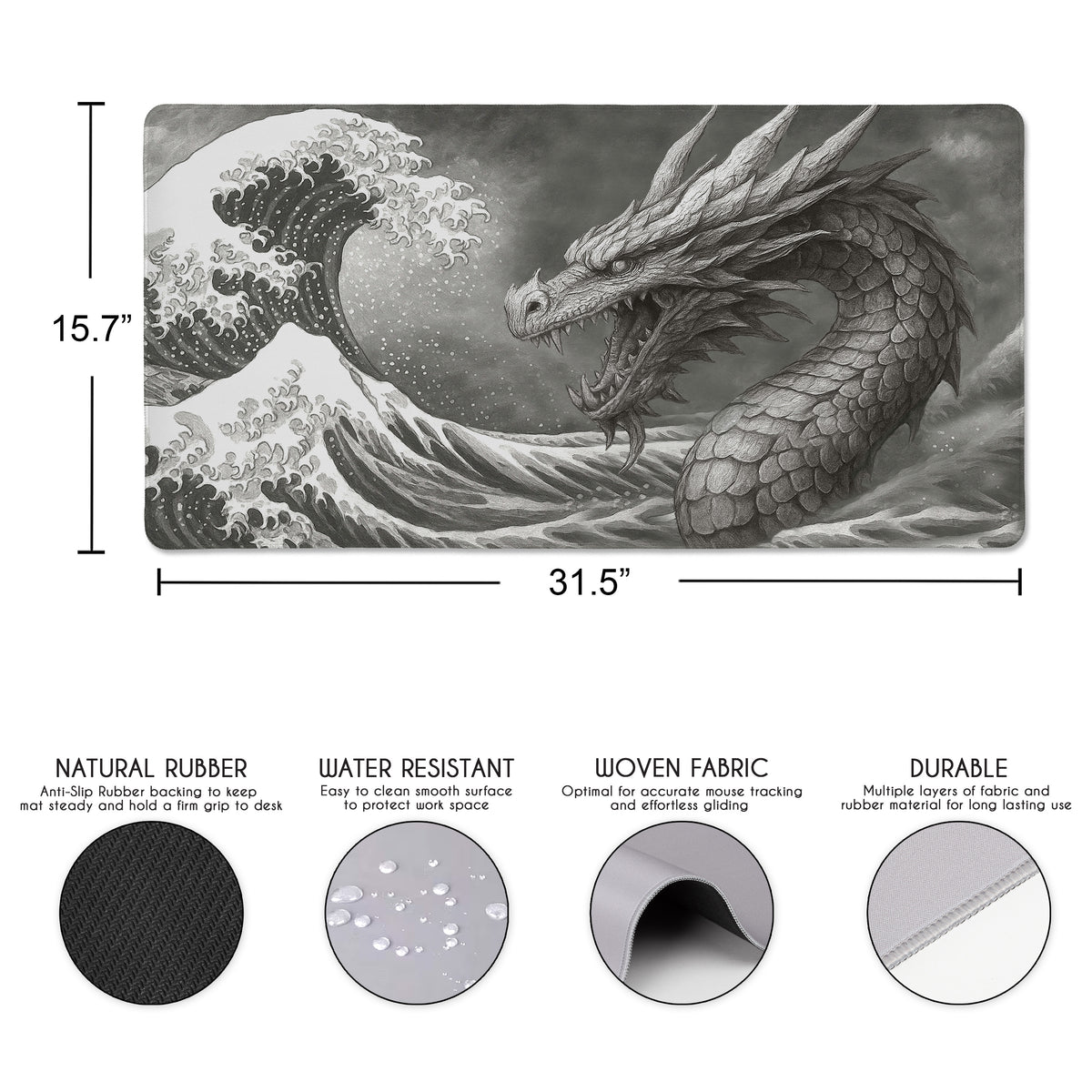 Dragon Collection Large Mouse Pad Desk Mat