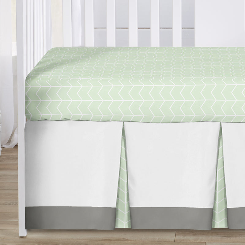 Elephant Grey And Mint Collection 4 Piece Crib Bedding