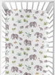 Watercolor Elephants Collection Crib Sheet