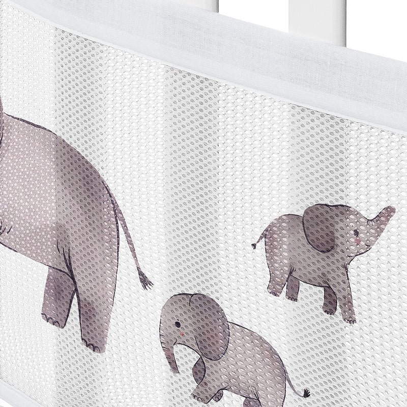 Watercolor Elephants Collection Sweet Jojo Designs + BreathableBaby Breathable Mesh Crib Liner